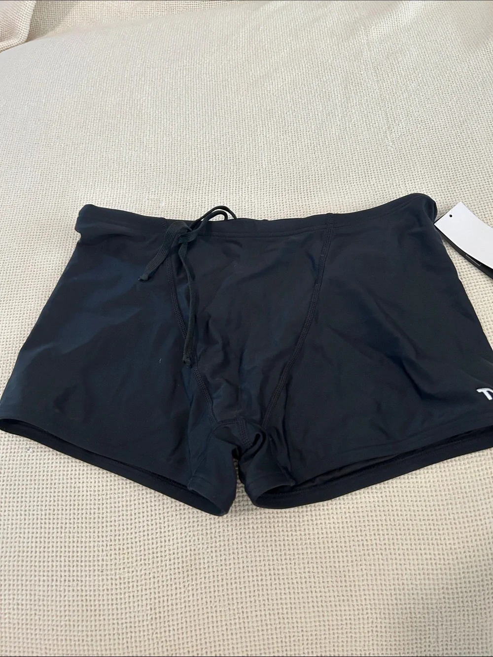 TYR Men's TYReco Square Leg Swimsuit, Black, Size 34, NWT